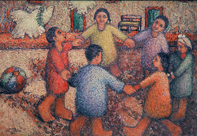 Play in peace - 1958 - 100X86 cm - Unavailable